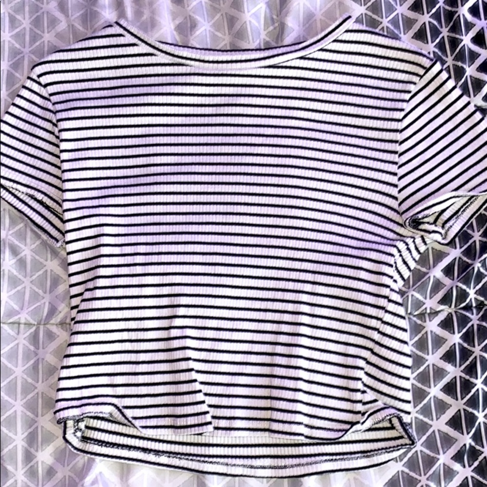 stripped crop top